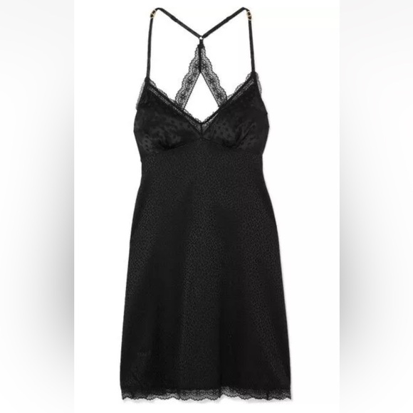 STELLA MCCARTNEY***Black Camelia Nightgown Chemise***Sm., Med. $428 - Picture 3 of 4